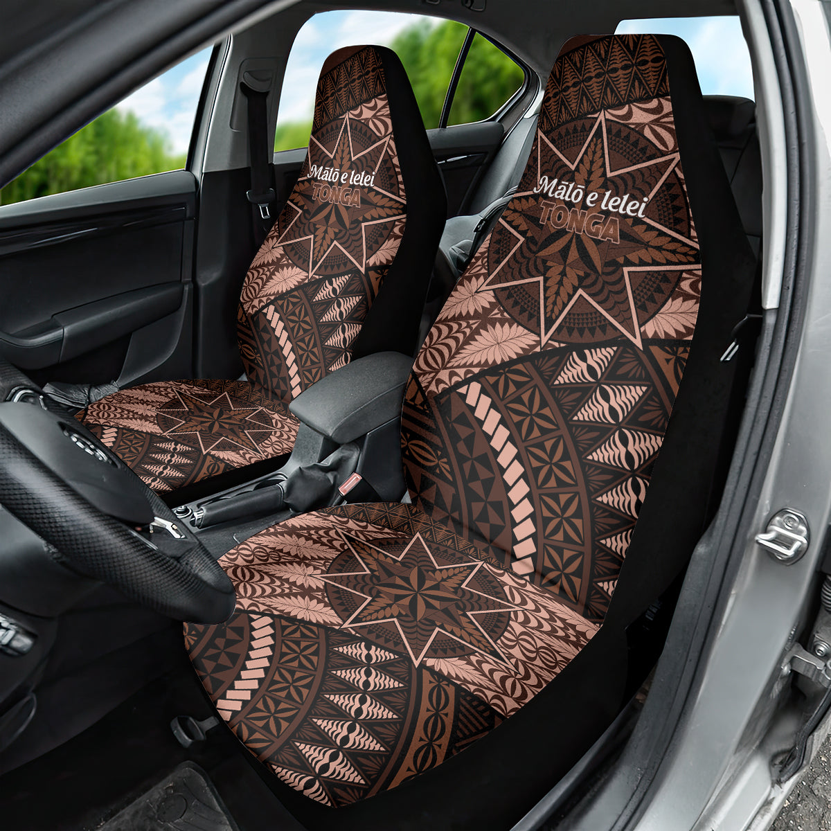 Malo e lelei Tonga Car Seat Cover Tongan Ngatu Pattern Vintage Vibes LT14 - Polynesian Pride