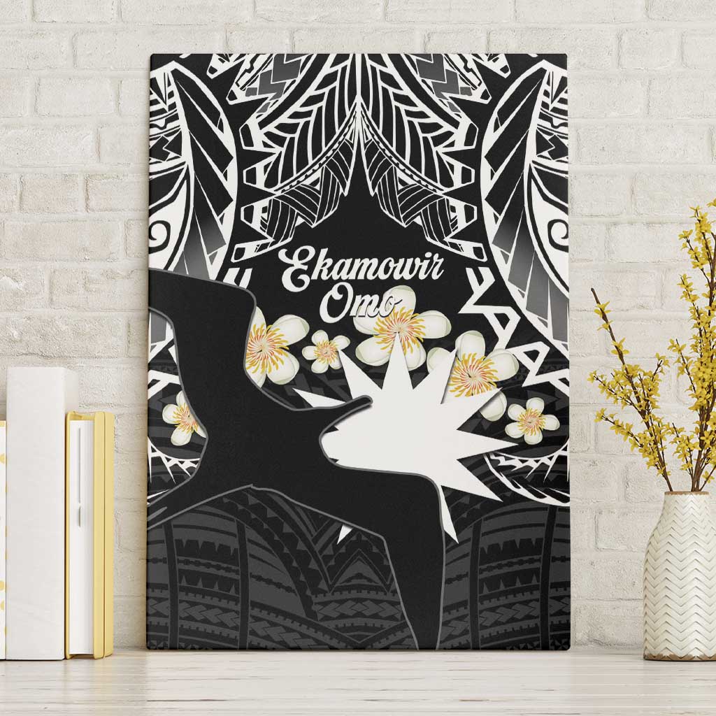 Ekamowir Omo Nauru Canvas Wall Art Naoero Twelve-pointed Star Polynesian Tattoo LT14 Without Frame Black - Polynesian Pride