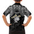 Ekamowir Omo Nauru Family Matching Long Sleeve Bodycon Dress and Hawaiian Shirt Naoero Twelve-pointed Star Polynesian Tattoo