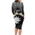 Ekamowir Omo Nauru Family Matching Long Sleeve Bodycon Dress and Hawaiian Shirt Naoero Twelve-pointed Star Polynesian Tattoo