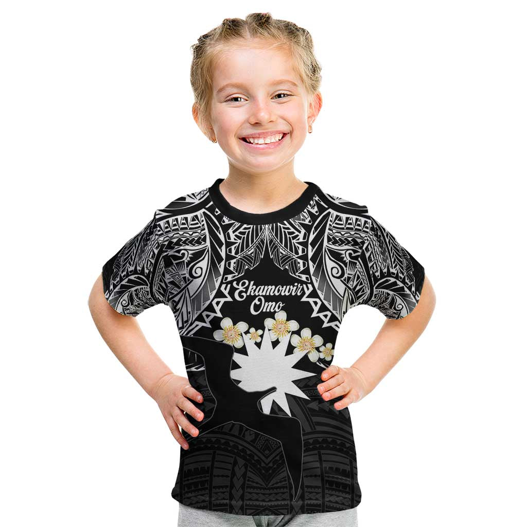 Ekamowir Omo Nauru Kid T Shirt Naoero Twelve-pointed Star Polynesian Tattoo LT14 Black - Polynesian Pride