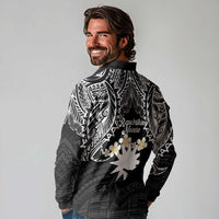 Ekamowir Omo Nauru Long Sleeve Polo Shirt Naoero Twelve-pointed Star Polynesian Tattoo