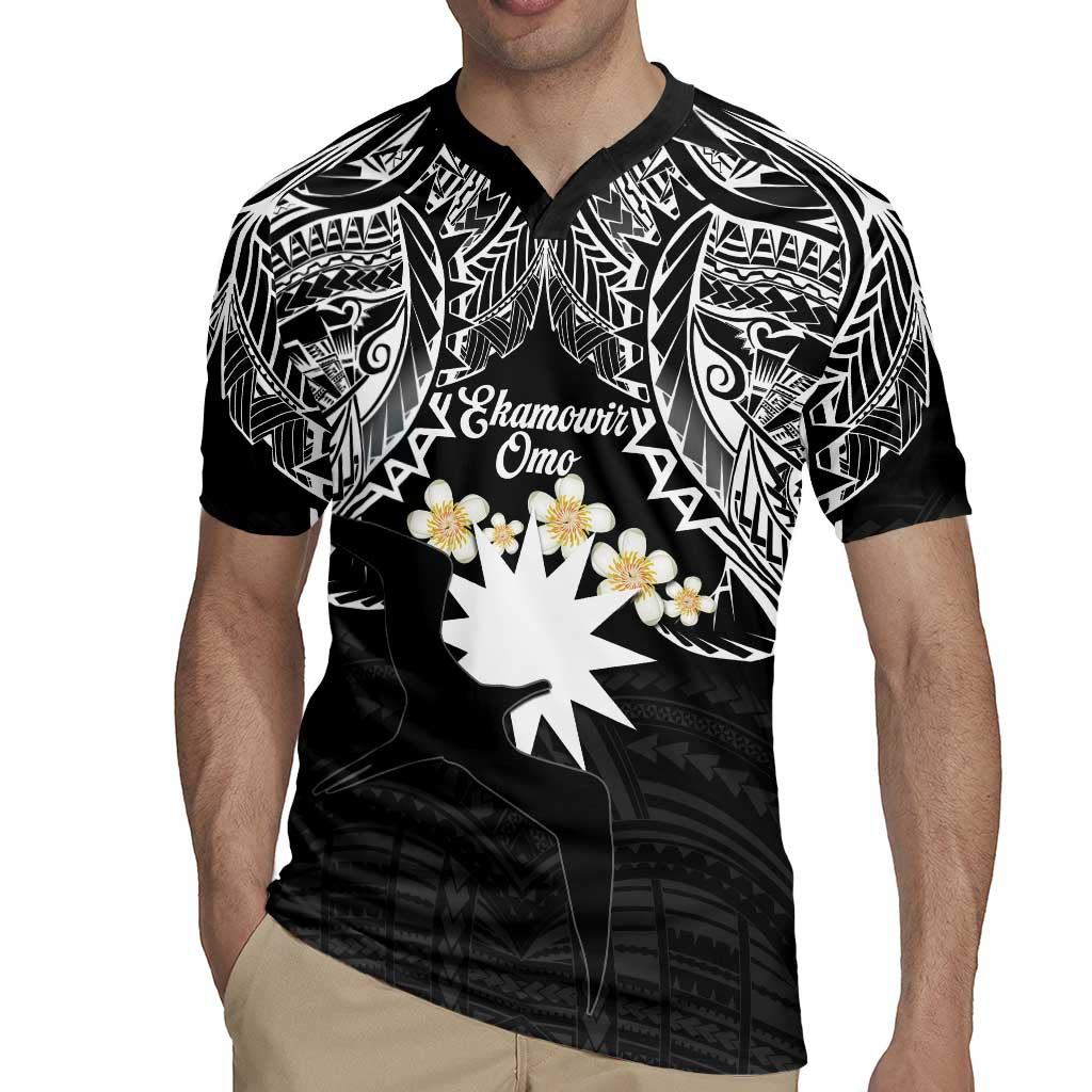 Ekamowir Omo Nauru Rugby Jersey Naoero Twelve-pointed Star Polynesian Tattoo