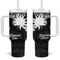 Ekamowir Omo Nauru Tumbler With Handle Naoero Twelve-pointed Star Polynesian Tattoo