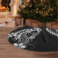 Black Aloha Hawaii Tree Skirt Polynesian Shark Tattoo With Plumeria - Polynesian Pride