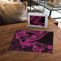 Pink Black Aloha Hawaii Puzzle Polynesian Shark Tattoo With Plumeria - Polynesian Pride