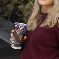 United States and Northern Mariana Islands Tumbler Cup USA Flag Eagle CNMI Latte Stone Tropical Flowers