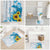 New Zealand Autism Awareness Month Bathroom Set Takiwatanga Maori Lizard With Sunflower - Polynesian Pride
