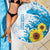 New Zealand Autism Awareness Month Beach Blanket Takiwatanga Maori Lizard With Sunflower