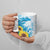 New Zealand Autism Awareness Month Ceramic Mug Takiwatanga Maori Lizard With Sunflower - Polynesian Pride