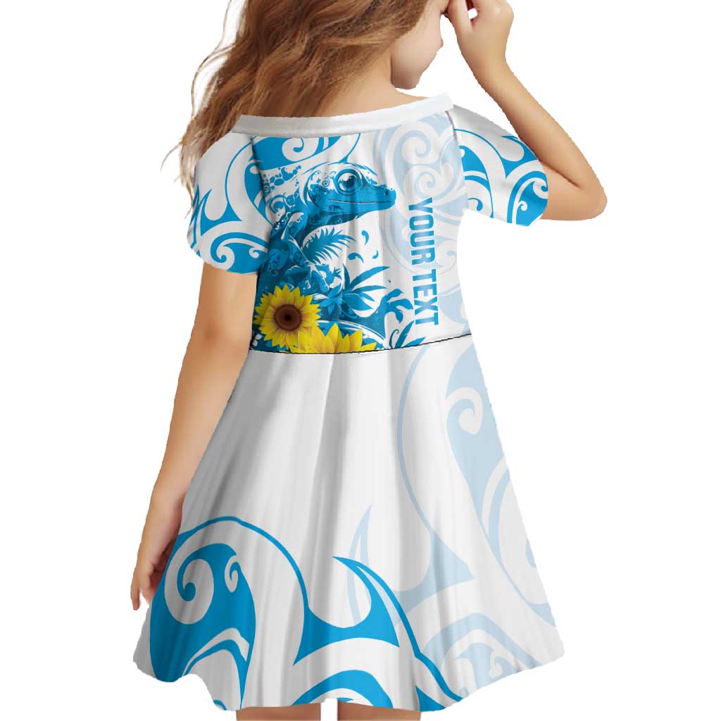 New Zealand Autism Awareness Month Family Matching Off Shoulder Maxi Dress and Hawaiian Shirt Takiwatanga Maori Lizard With Sunflower