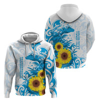 New Zealand Autism Awareness Month Hoodie Takiwatanga Maori Lizard With Sunflower