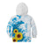 New Zealand Autism Awareness Month Kid Hoodie Takiwatanga Maori Lizard With Sunflower