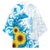 New Zealand Autism Awareness Month Kimono Takiwatanga Maori Lizard With Sunflower - Polynesian Pride