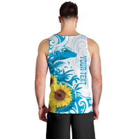 New Zealand Autism Awareness Month Men Tank Top Takiwatanga Maori Lizard With Sunflower
