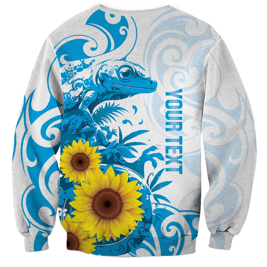 New Zealand Autism Awareness Month Sweatshirt Takiwatanga Maori Lizard With Sunflower