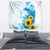 New Zealand Autism Awareness Month Tapestry Takiwatanga Maori Lizard With Sunflower
