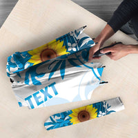 New Zealand Autism Awareness Month Umbrella Takiwatanga Maori Lizard With Sunflower - Polynesian Pride