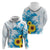 New Zealand Autism Awareness Month Zip Hoodie Takiwatanga Maori Lizard With Sunflower