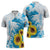 New Zealand Autism Awareness Month Zipper Polo Shirt Takiwatanga Maori Lizard With Sunflower - Polynesian Pride