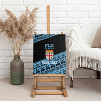 Fiji Rugby 2025 Custom Canvas Wall Art Fijian Tapa Toso Viti Toso - Black