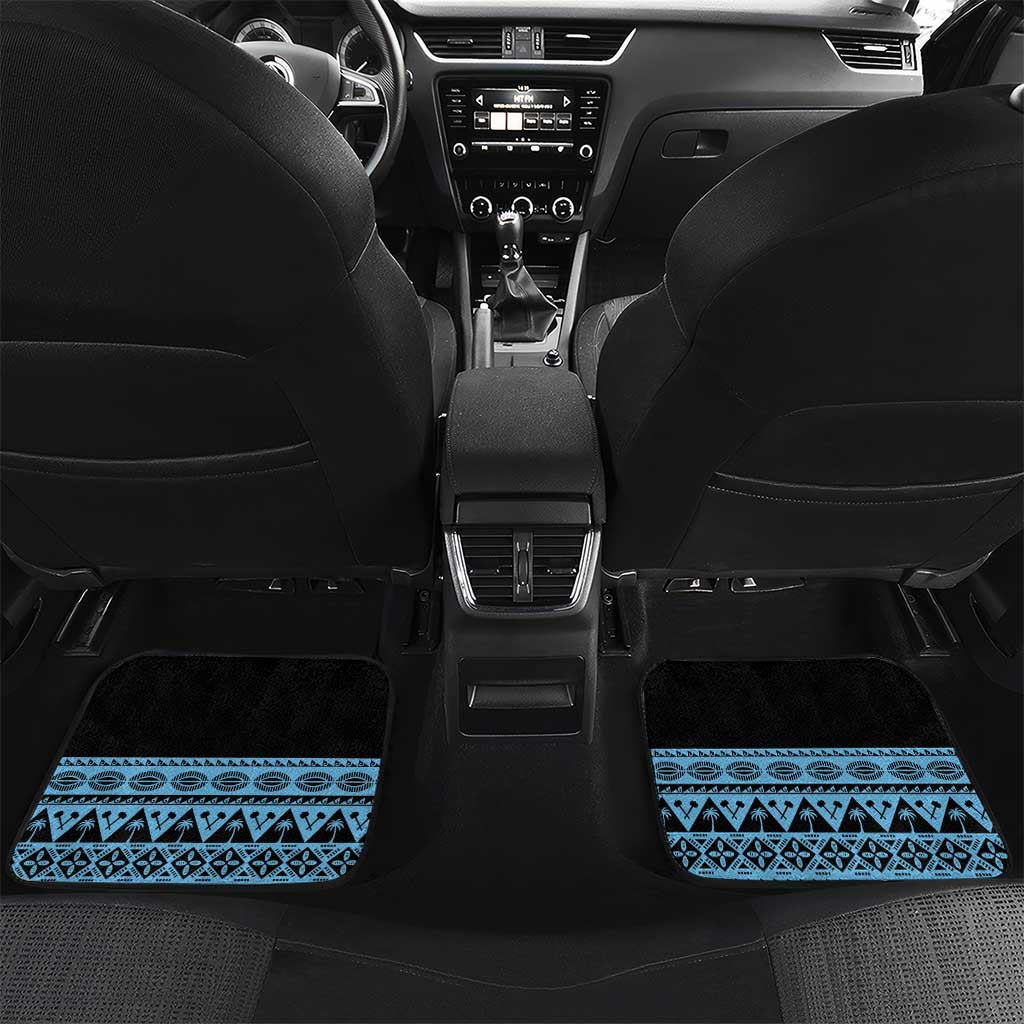 Fiji Rugby 2025 Custom Car Mats Fijian Tapa Toso Viti Toso - Black