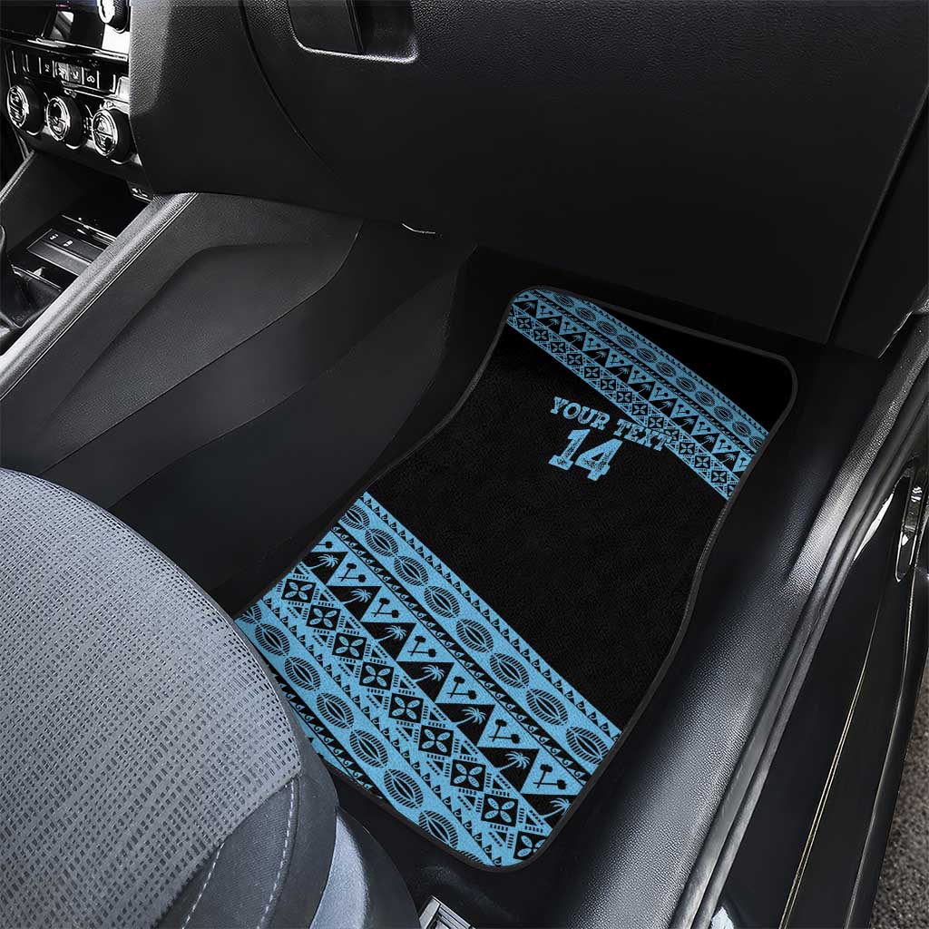 Fiji Rugby 2025 Custom Car Mats Fijian Tapa Toso Viti Toso - Black