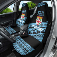 Fiji Rugby 2025 Custom Car Seat Cover Fijian Tapa Toso Viti Toso - Black