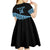 Fiji Rugby 2025 Custom Kid Short Sleeve Dress Fijian Tapa Toso Viti Toso - Black