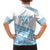 Fiji Rugby 2025 Custom Family Matching Off Shoulder Short Dress and Hawaiian Shirt Fijian Tapa Toso Viti Toso - White