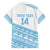Fiji Rugby 2025 Custom Family Matching Off Shoulder Short Dress and Hawaiian Shirt Fijian Tapa Toso Viti Toso - White