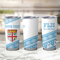 Fiji Rugby 2025 Custom Tumbler Cup Fijian Tapa Toso Viti Toso - White