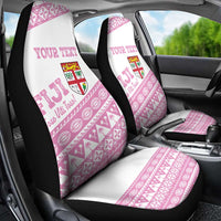 Fiji Rugby 2025 Custom Car Seat Cover Fijian Tapa Toso Viti Toso - Pink