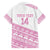 Fiji Rugby 2025 Custom Family Matching Off Shoulder Short Dress and Hawaiian Shirt Fijian Tapa Toso Viti Toso - Pink