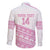 Fiji Rugby 2025 Custom Family Matching Off Shoulder Short Dress and Hawaiian Shirt Fijian Tapa Toso Viti Toso - Pink