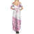 Fiji Rugby 2025 Custom Family Matching Summer Maxi Dress and Hawaiian Shirt Fijian Tapa Toso Viti Toso - Pink