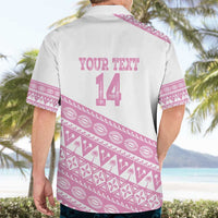 Fiji Rugby 2025 Custom Hawaiian Shirt Fijian Tapa Toso Viti Toso - Pink