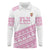 Fiji Rugby 2025 Custom Long Sleeve Polo Shirt Fijian Tapa Toso Viti Toso - Pink