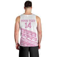 Fiji Rugby 2025 Custom Men Tank Top Fijian Tapa Toso Viti Toso - Pink