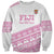 Fiji Rugby 2025 Custom Sweatshirt Fijian Tapa Toso Viti Toso - Pink
