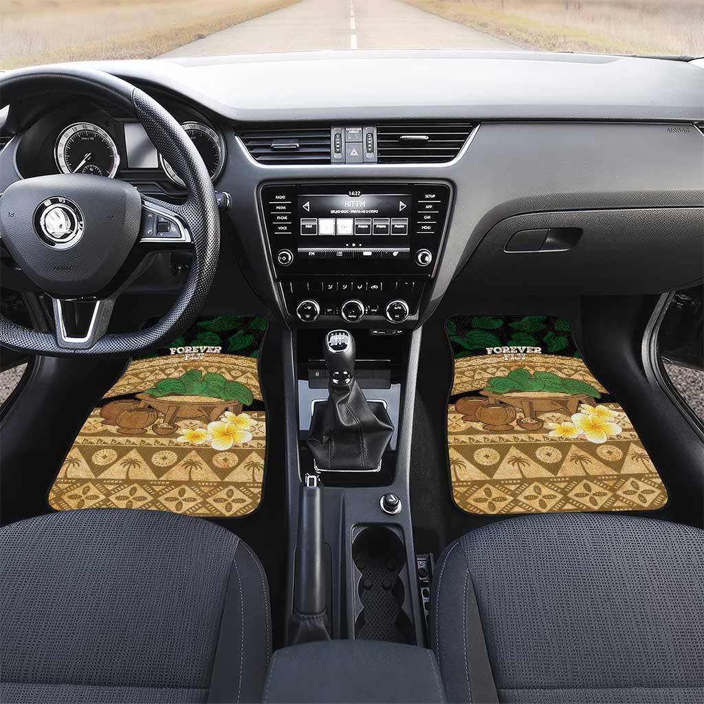 Bula Fiji Kava Bowl Car Mats Fijian Tapa Cloth Vintage Vibe