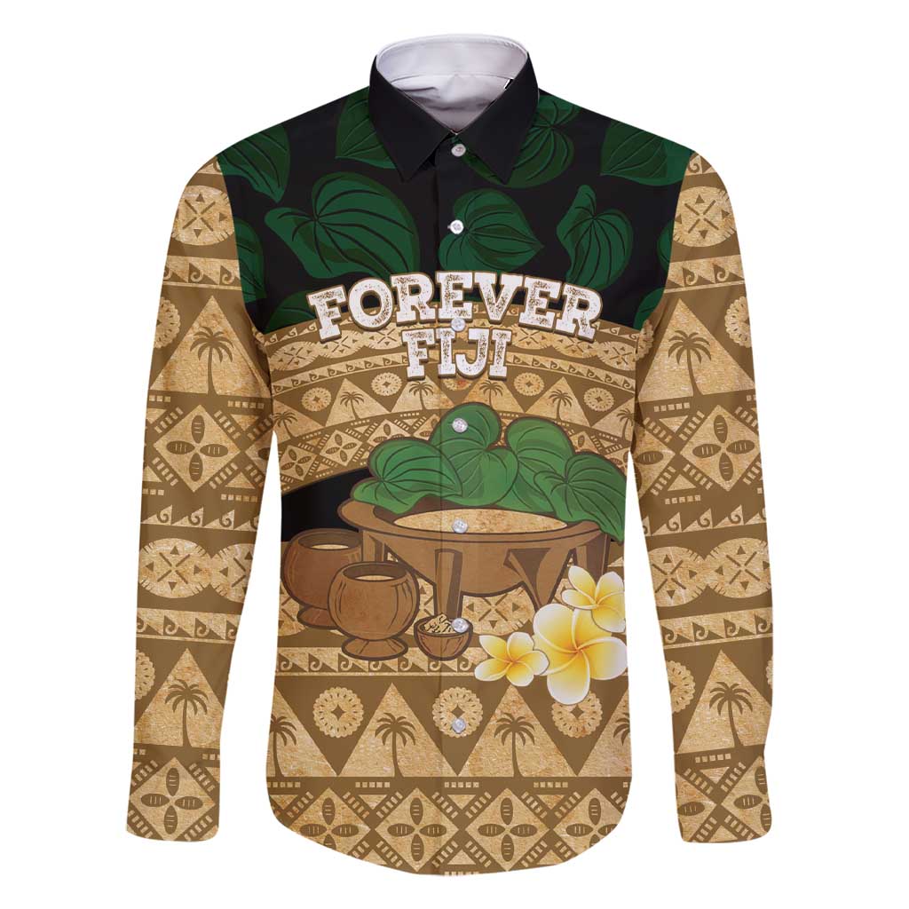 Bula Fiji Kava Bowl Family Matching Short Sleeve Bodycon Dress and Hawaiian Shirt Fijian Tapa Cloth Vintage Vibe