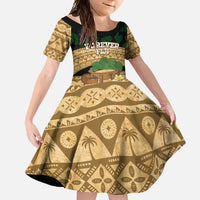 Bula Fiji Kava Bowl Family Matching Summer Maxi Dress and Hawaiian Shirt Fijian Tapa Cloth Vintage Vibe