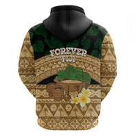 Bula Fiji Kava Bowl Hoodie Fijian Tapa Cloth Vintage Vibe