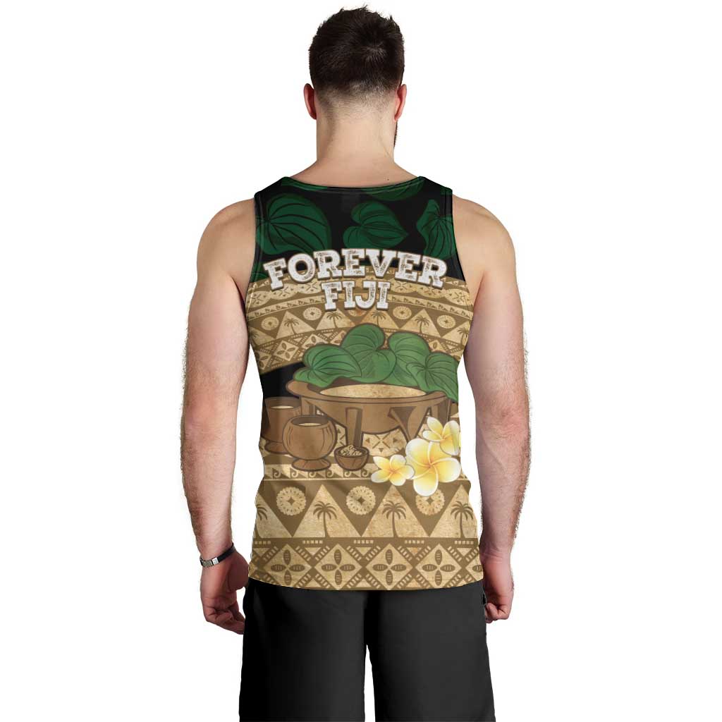 Bula Fiji Kava Bowl Men Tank Top Fijian Tapa Cloth Vintage Vibe