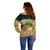 Bula Fiji Kava Bowl Off Shoulder Sweater Fijian Tapa Cloth Vintage Vibe