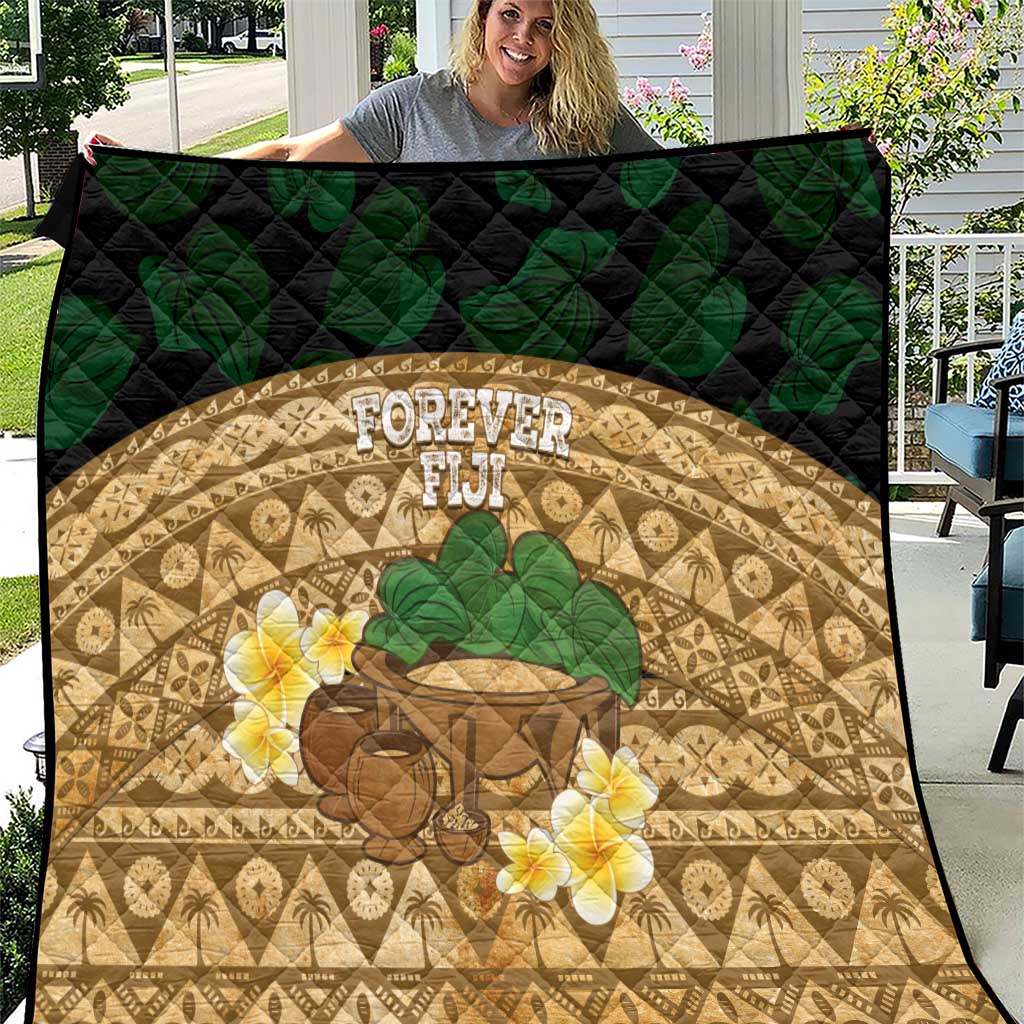 Bula Fiji Kava Bowl Quilt Fijian Tapa Cloth Vintage Vibe