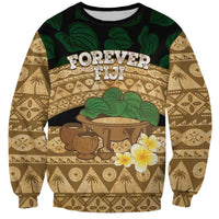 Bula Fiji Kava Bowl Sweatshirt Fijian Tapa Cloth Vintage Vibe