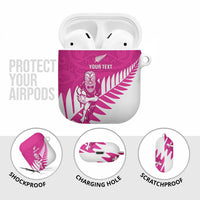 New Zealand Silver Fern Rugby Custom AirPods Case Go All Black Maori Pink Version - Polynesian Pride