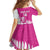 New Zealand Silver Fern Rugby Custom Family Matching Off The Shoulder Long Sleeve Dress and Hawaiian Shirt Go All Black Maori Pink Version
